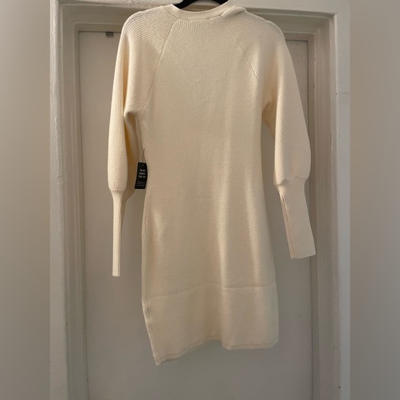 Express‎ Cream sweater mini dress size small NWT - Picture 9 of 10